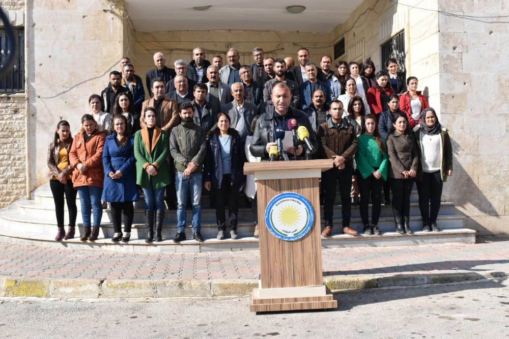 خلال بيان … الإدارة الذاتية الديمقراطية للفرات  تدين قصف الاحتلال التركي